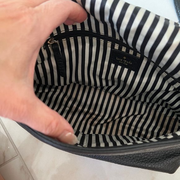 Kate Spade Shoulder Bag Black Leather Crossbody Bag Carmen Southport Avenue - Picture 9 of 11